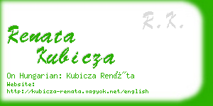 renata kubicza business card